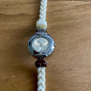 Tous Women’s Watch – White Braided Strap with Bear Detail